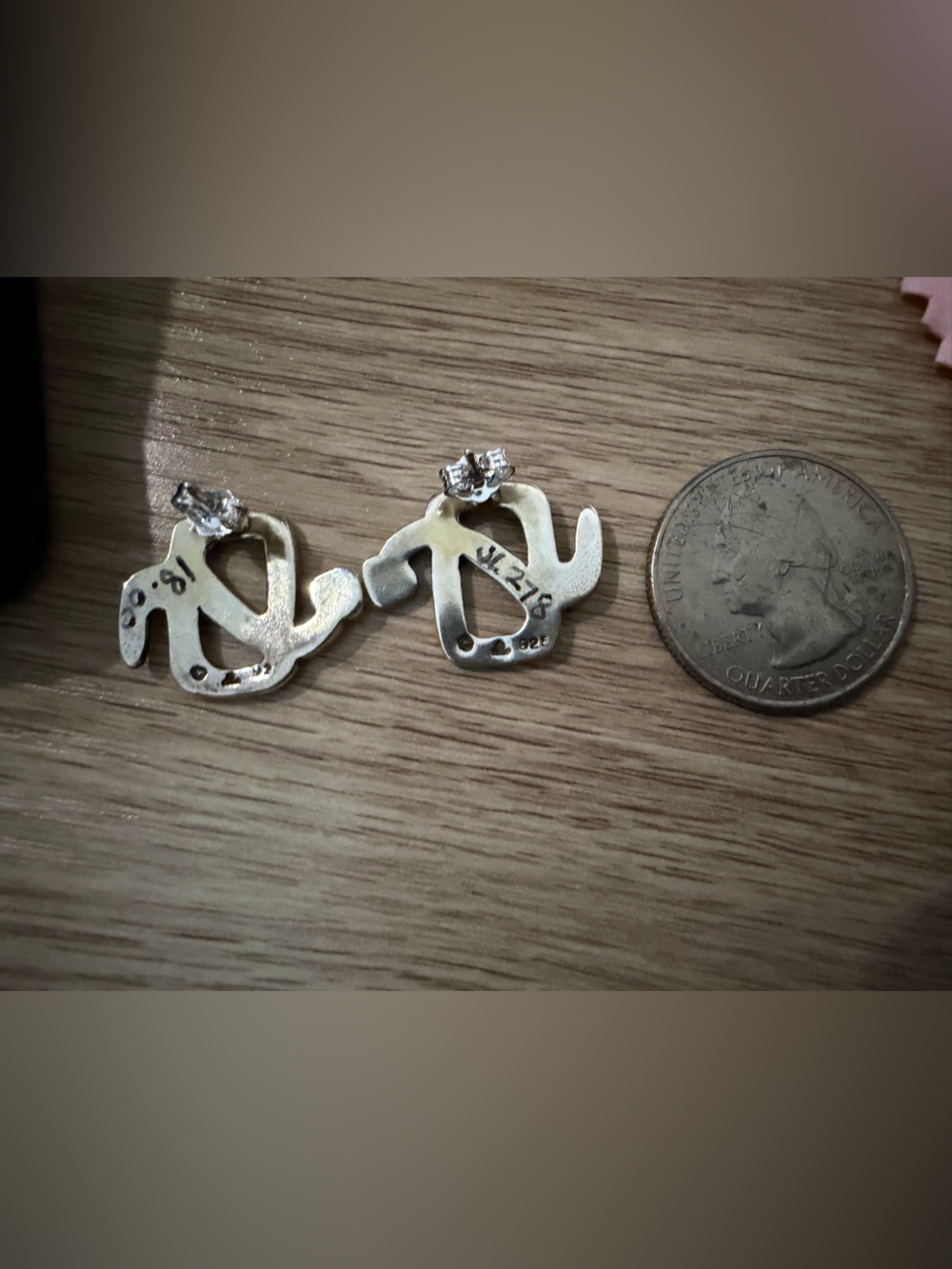 Silver Snake Stud Earrings - Classic Women's Jewelry .925 - Picture 3 of 3